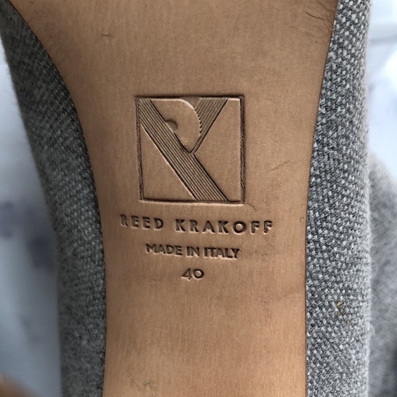 Reed Krakoff Made in Italy Gray Linen Long Boots Size 40 (US Size 9) - Picture 4 of 16